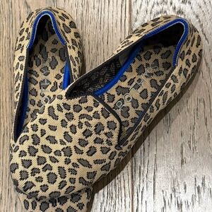 Rothy's Tan and Black Leopard Flats